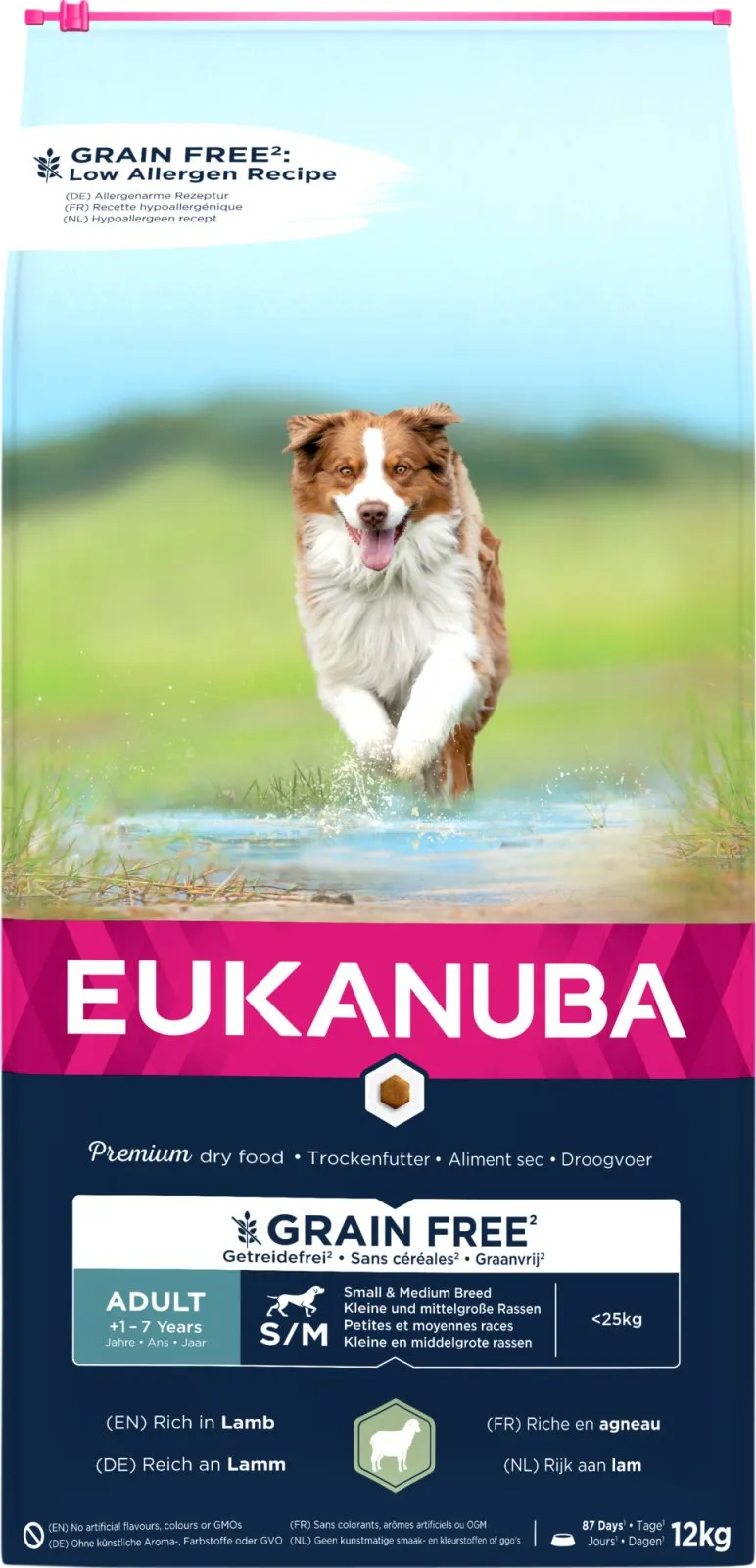 Eukanuba Euk Adult Small/medium Grainfree Lamb 12 KG
