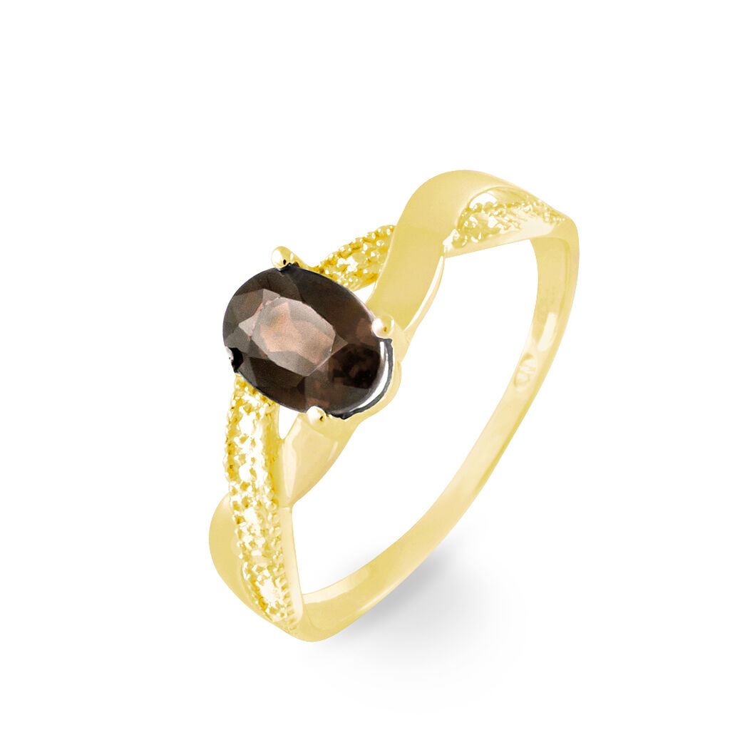 Bague Candice Or Jaune Quartz