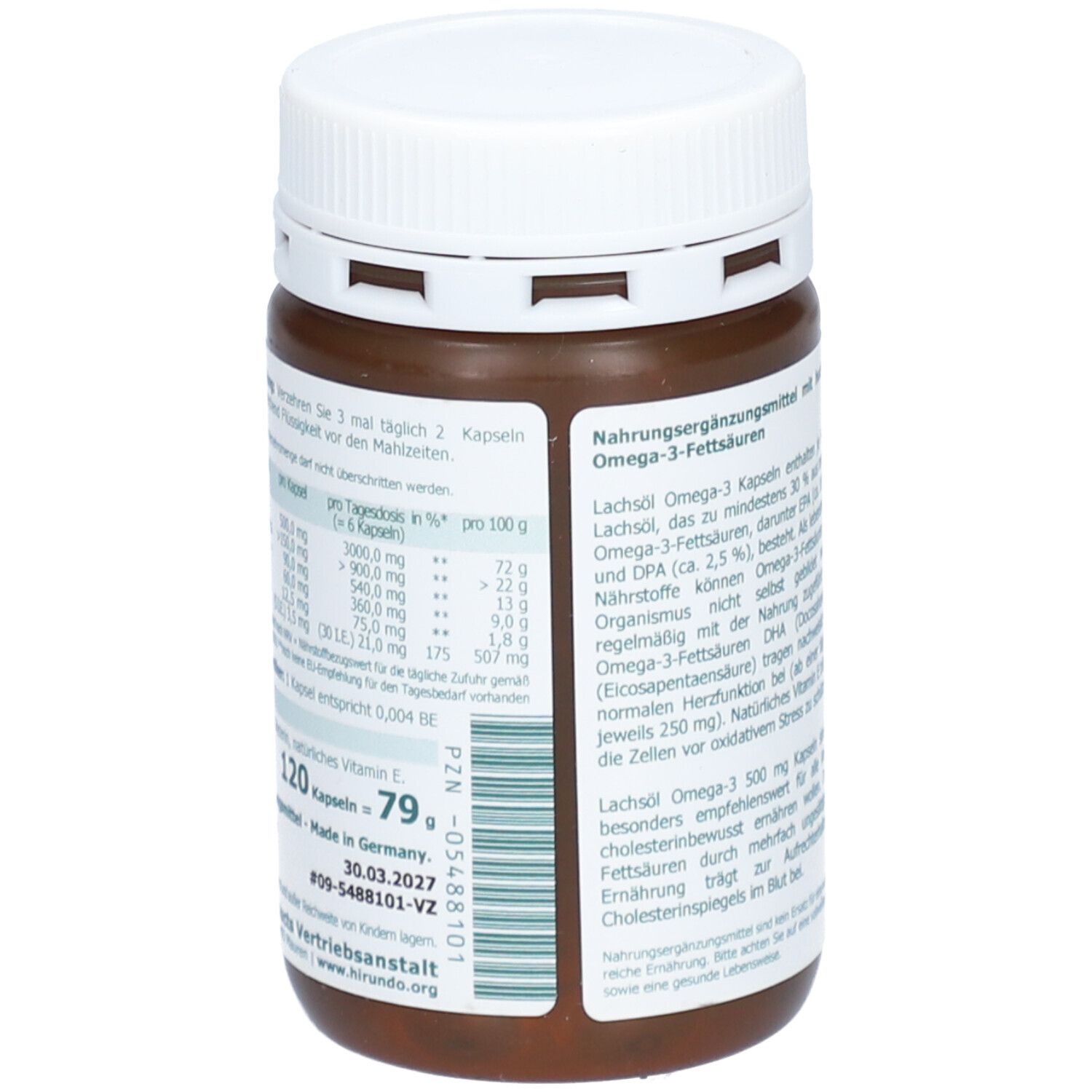 Lachsöl Omega-3 500 mg Kapseln