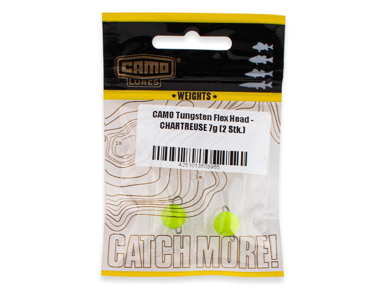 CAMO Tungsten Flexible Head - CHARTREUSE 24g (1 Stk.)
