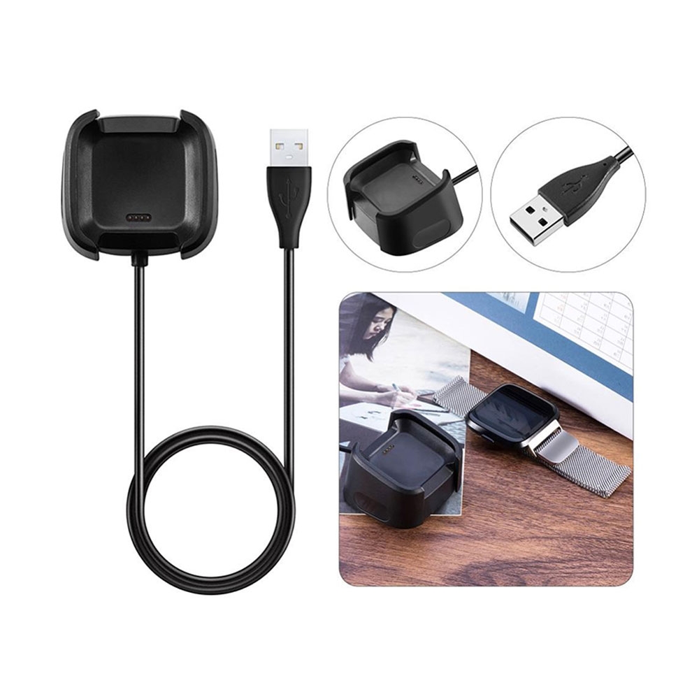 (1m) Fitbit Versa 2 USB Ladegerät Dockingstation - Schwarz