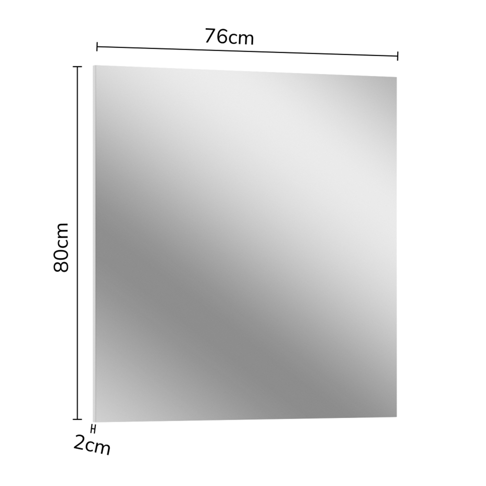 Spiegel TORINO - weiß - 76x80 cm