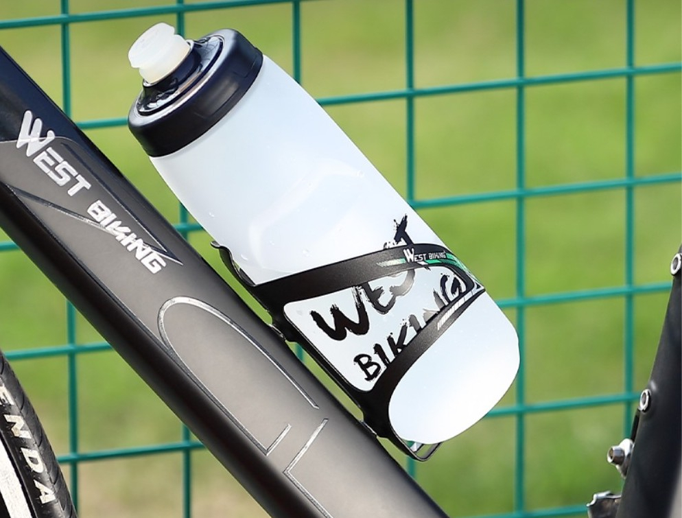 (620ml) Fahrrad Fitness Trinkflasche mit Sport Verschluss - Transparent