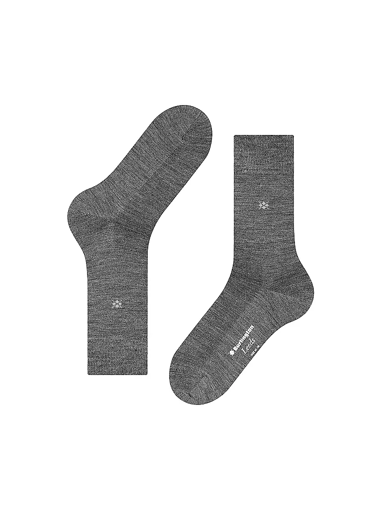 BURLINGTON Herren Socken LEEDS 40-46 asphalt mel. grau