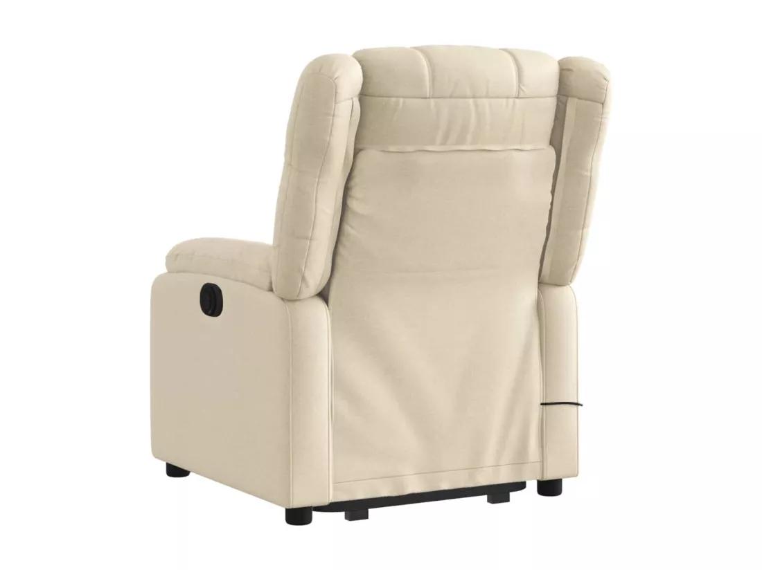 Fauteuil inclinable massant Crème Tissu