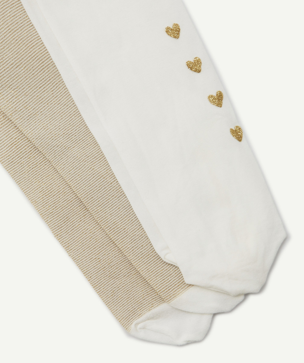 LES 2 PAIRES DE COLLANTS EN VOILE BLANC