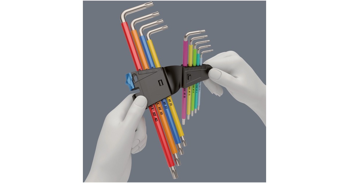 WeraInbussleutelset TORX 3967/9 TX SXL Multicolour HF Stainless 1  (9-delig, TORX T8 tot T40)