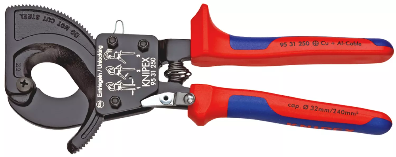 Knipex 9531250 Kabelschaar ratelprincipe - 250mm