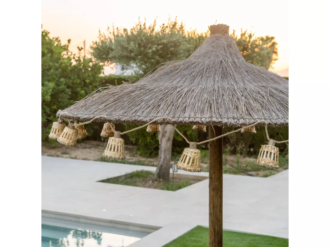 Guirlande Solaire LED Extérieure avec Batterie 7m Baloo Naturel