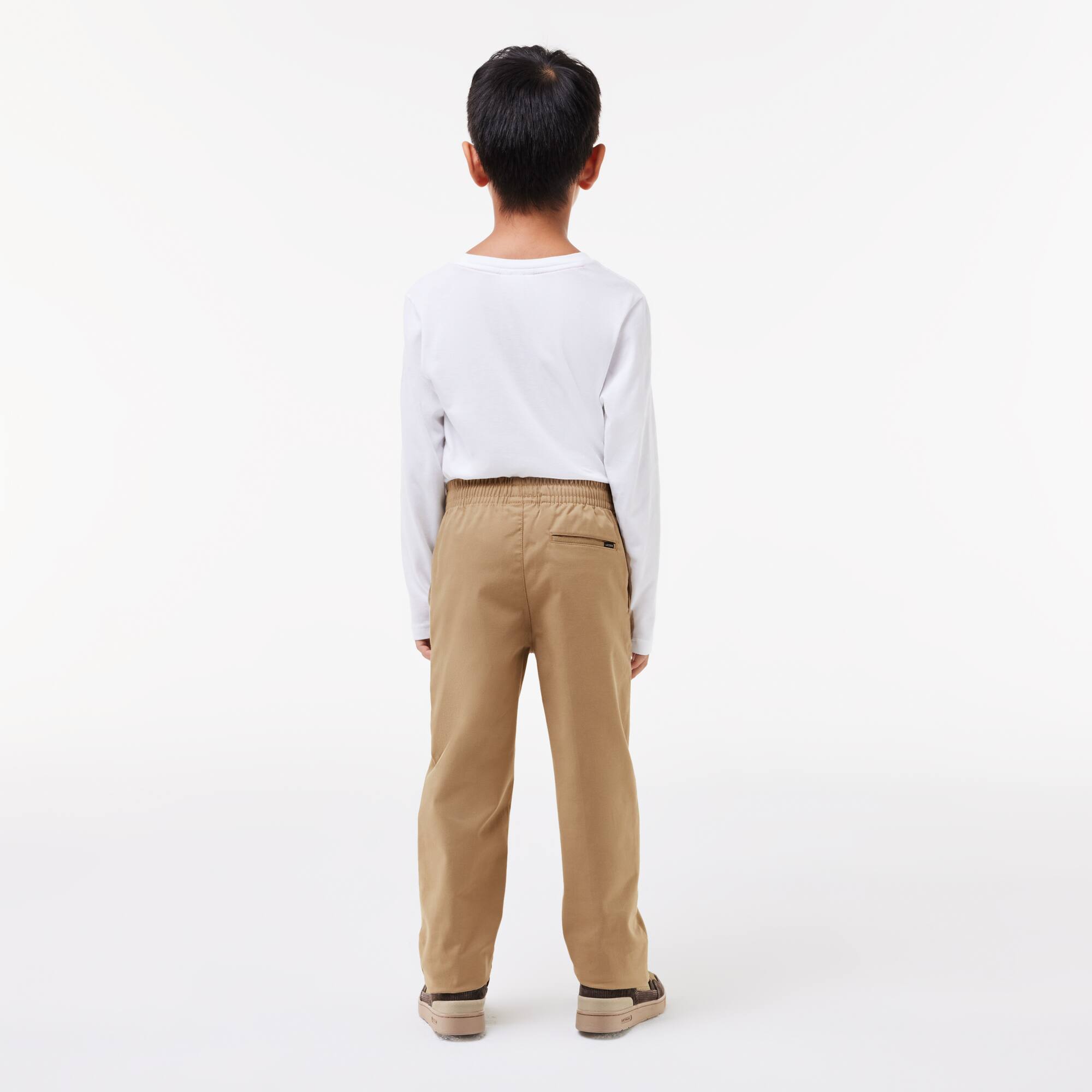 Pantalon chino garçon Lacoste en gabardine de coton stretch Pantalons & Shorts - Beige - Lacoste - Garçon