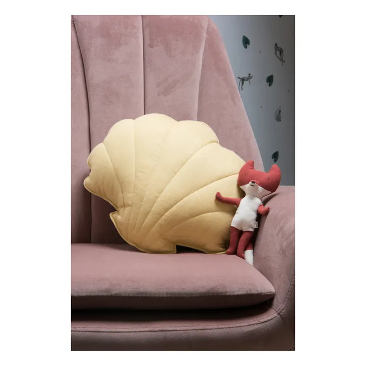 Moi Mili Coussin Coquillage en lin | Miel