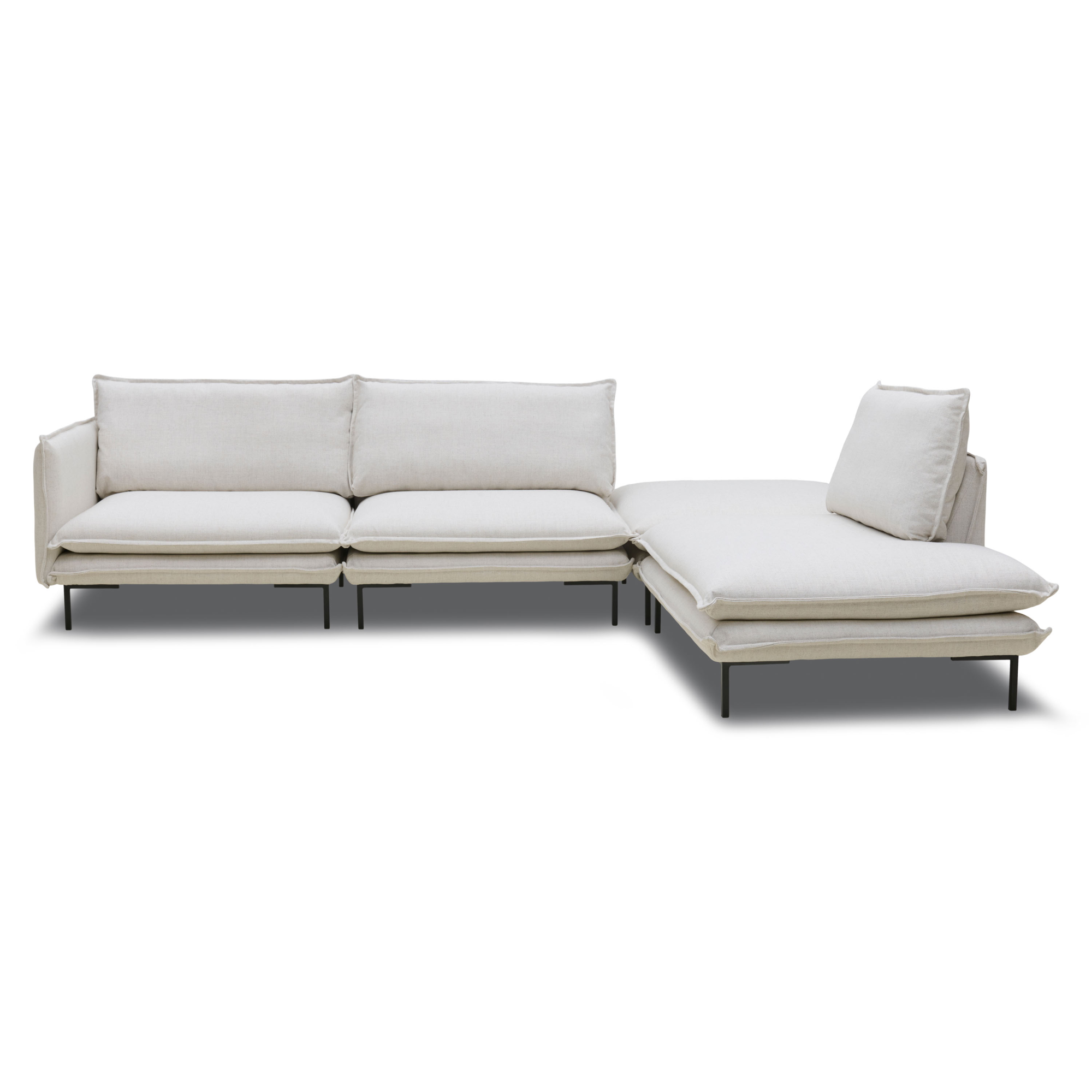 Hoekbank Twin essence champagne rechts