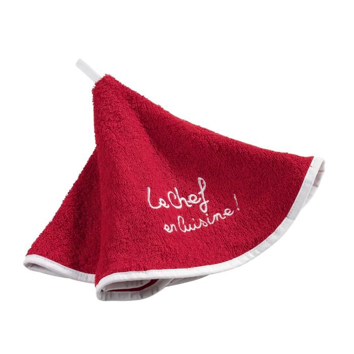 ESSUIE MAIN ROND 60 CM EPONGE BRODEE CUISTOT ROUGE