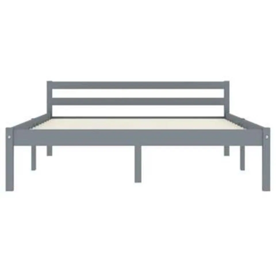 vidaXL - Bed frame - Grijs - Massief grenenhout - 120x200 cm