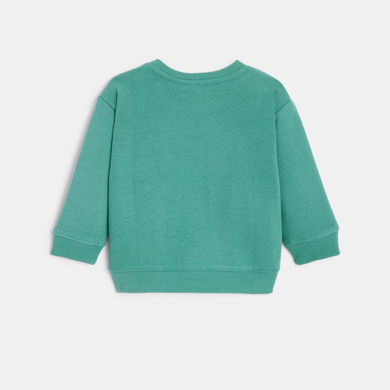 Sweat bébé molleton brodé vert bleuté naissance Catimini Vert