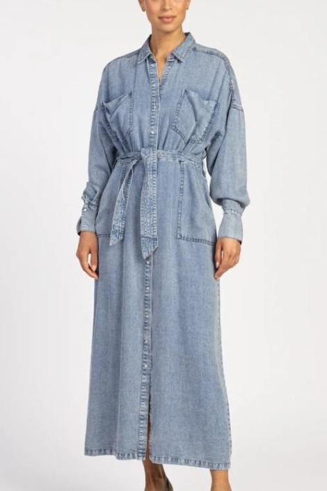 Aaiko blauwe dames jurk