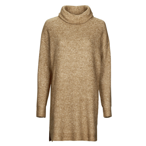 Vila - VICILIA ROLLNECK L/S KNIT TUNIC/SU - Camel