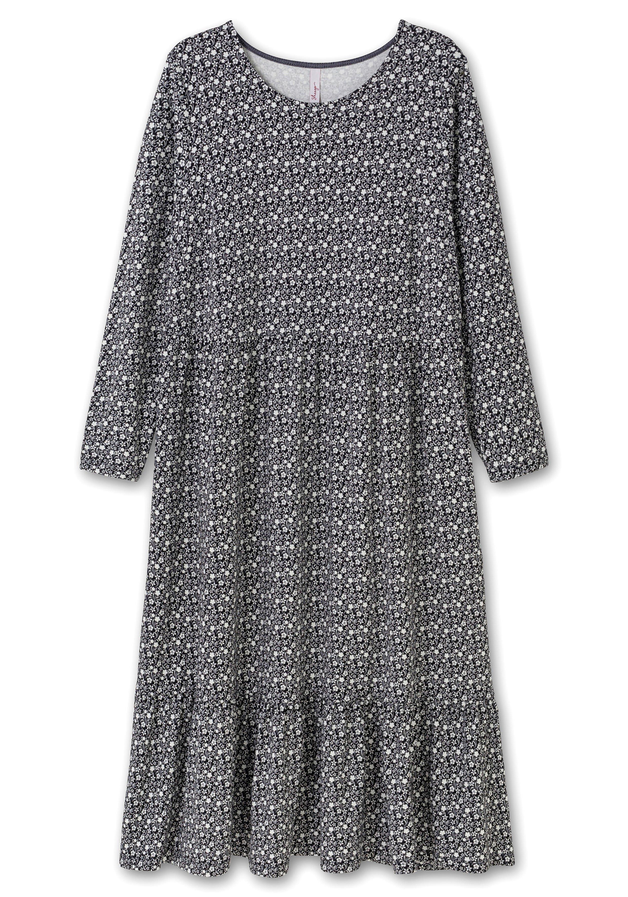 Shirtkleid in Midilänge, mit Blumendruck