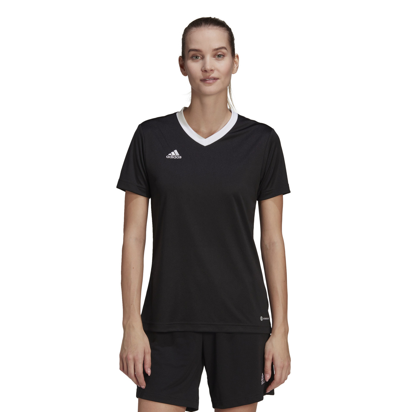 Adidas Entrada 22 Voetbalshirt Dames Zwart Wit