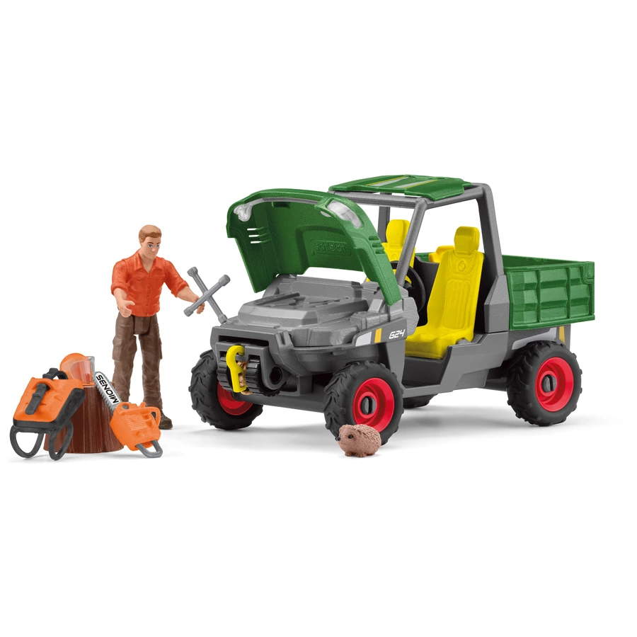 schleich® Waldbauer mit Fahrzeug 42659