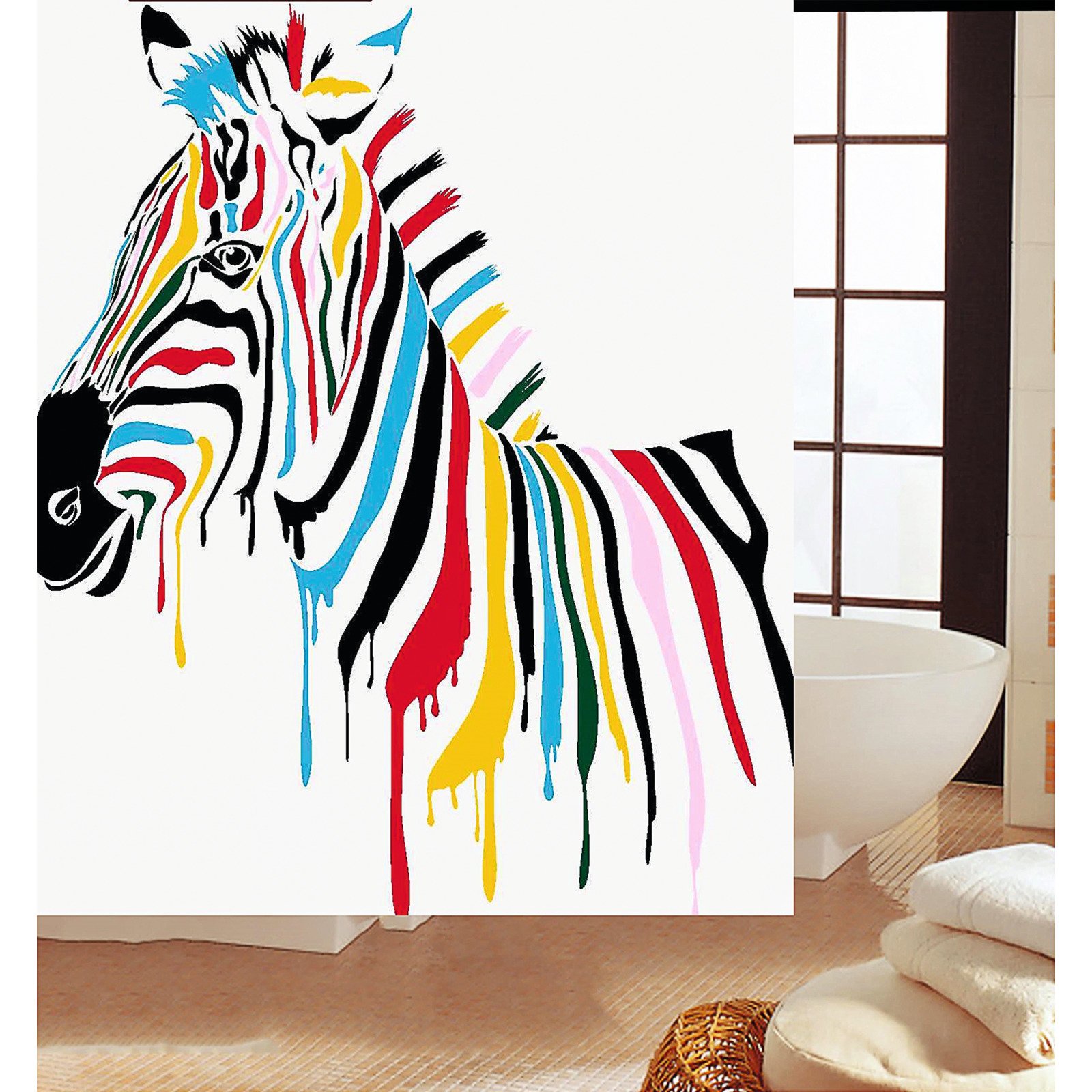 Duschvorhang Zebra 180x180cm