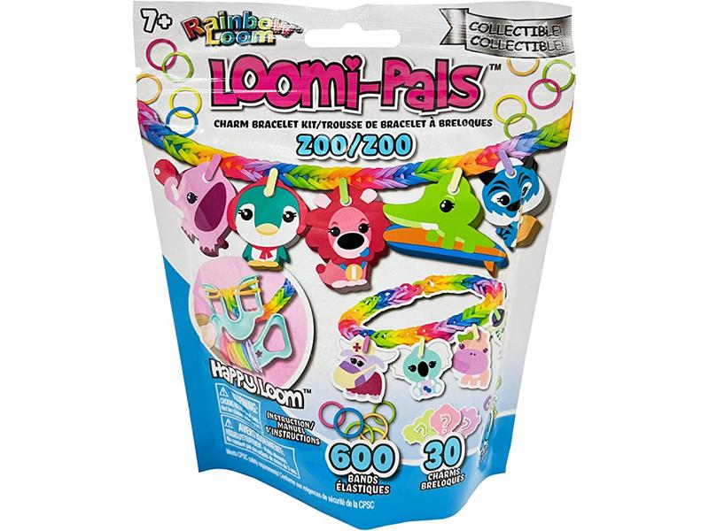 BANDAI Bastelset Rainbow Loom Loomi-Pals Zoo assortiert Gummiarmbänder-Set