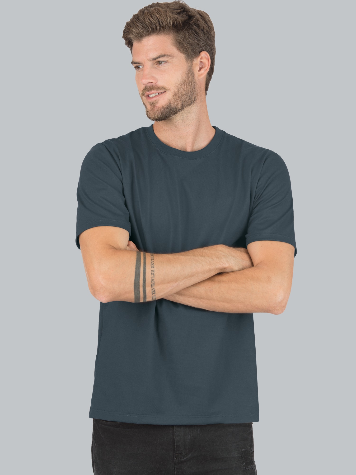T-Shirt DELUXE Baumwolle Anthrazit