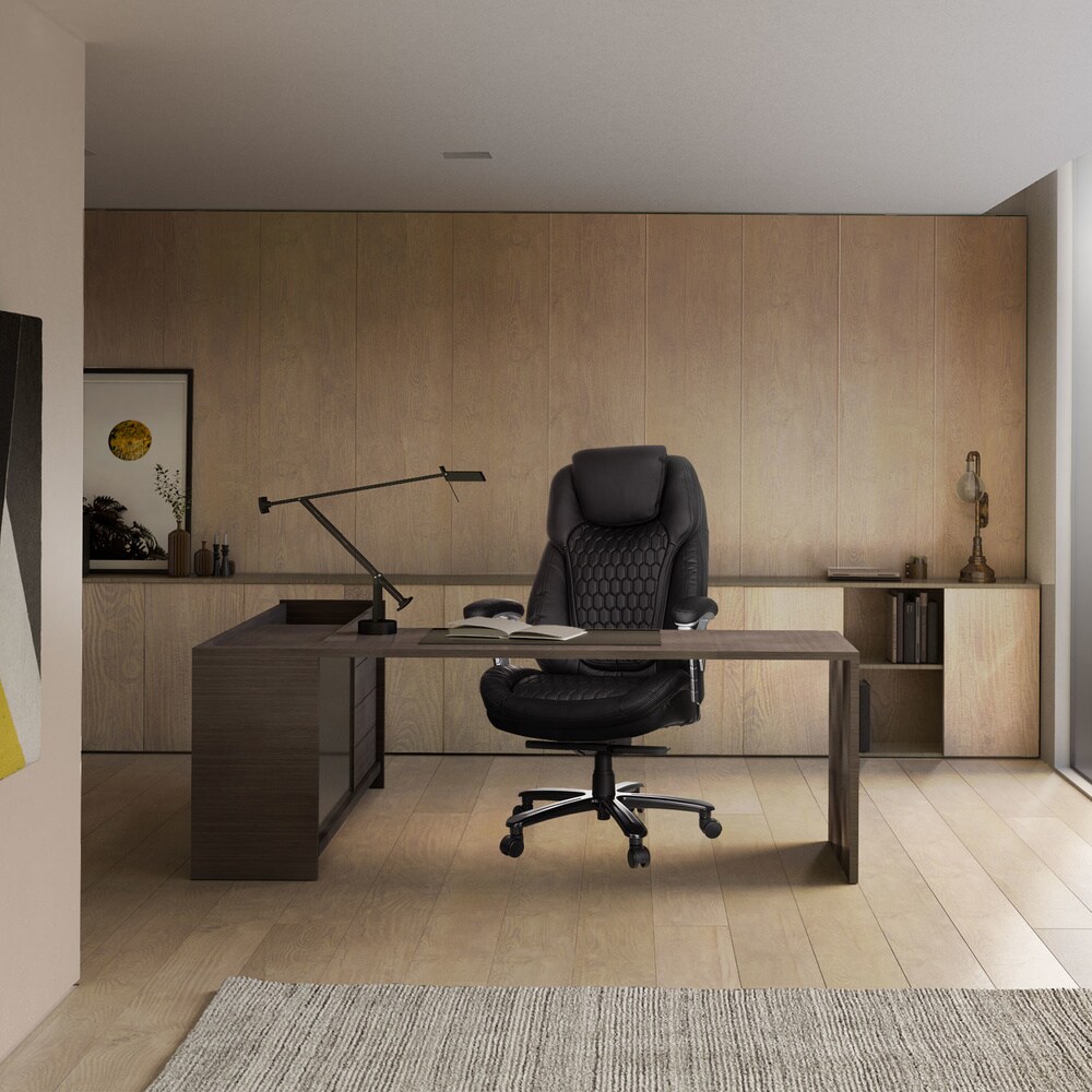 XXL Drehstuhl XXL PULLMANN Kunstleder mit Armlehnen (höhenverstellbar) hjh OFFICE