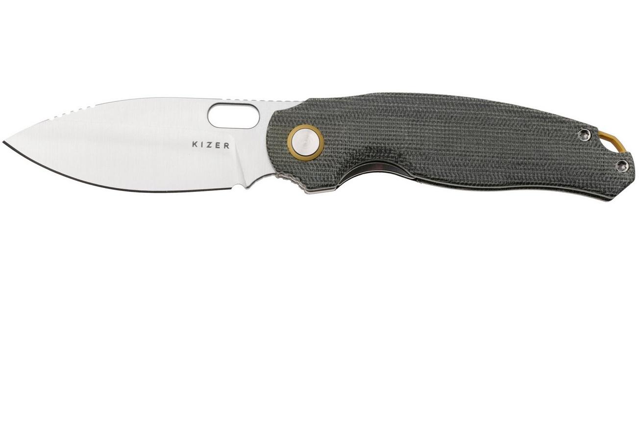 Kizer Vanguard Seagull V3770A1 Satin 14C28N, Gray Micarta, zakmes
