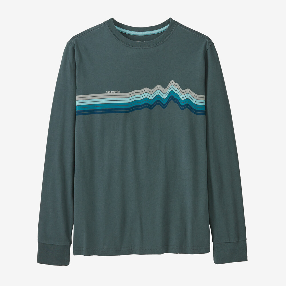Langarm-T-Shirt aus regenerativer, biozertifizierter Baumwolle mit Ridge Rise-Streifenmuster für Kinder