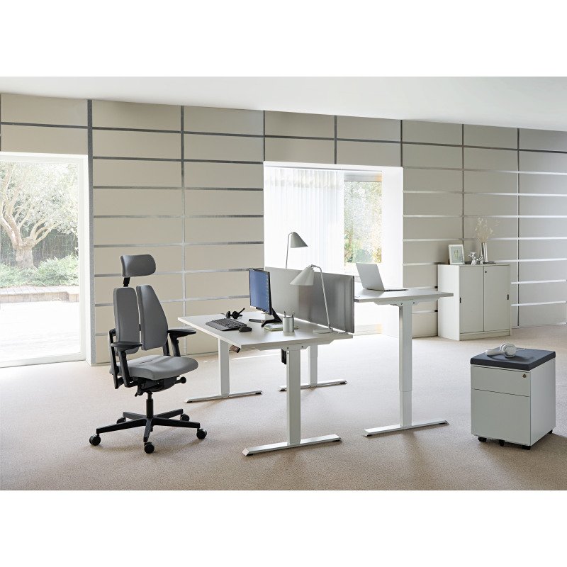 Chaise ultra-ergonomique Xavier avec accoudoirs et appuie-tête réglables