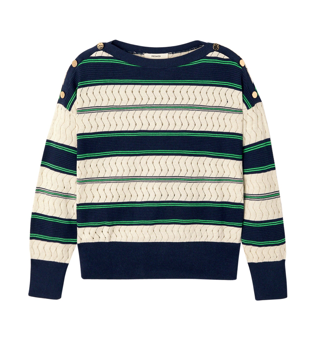 Pull marin fantaisie Femme - Rayé marine