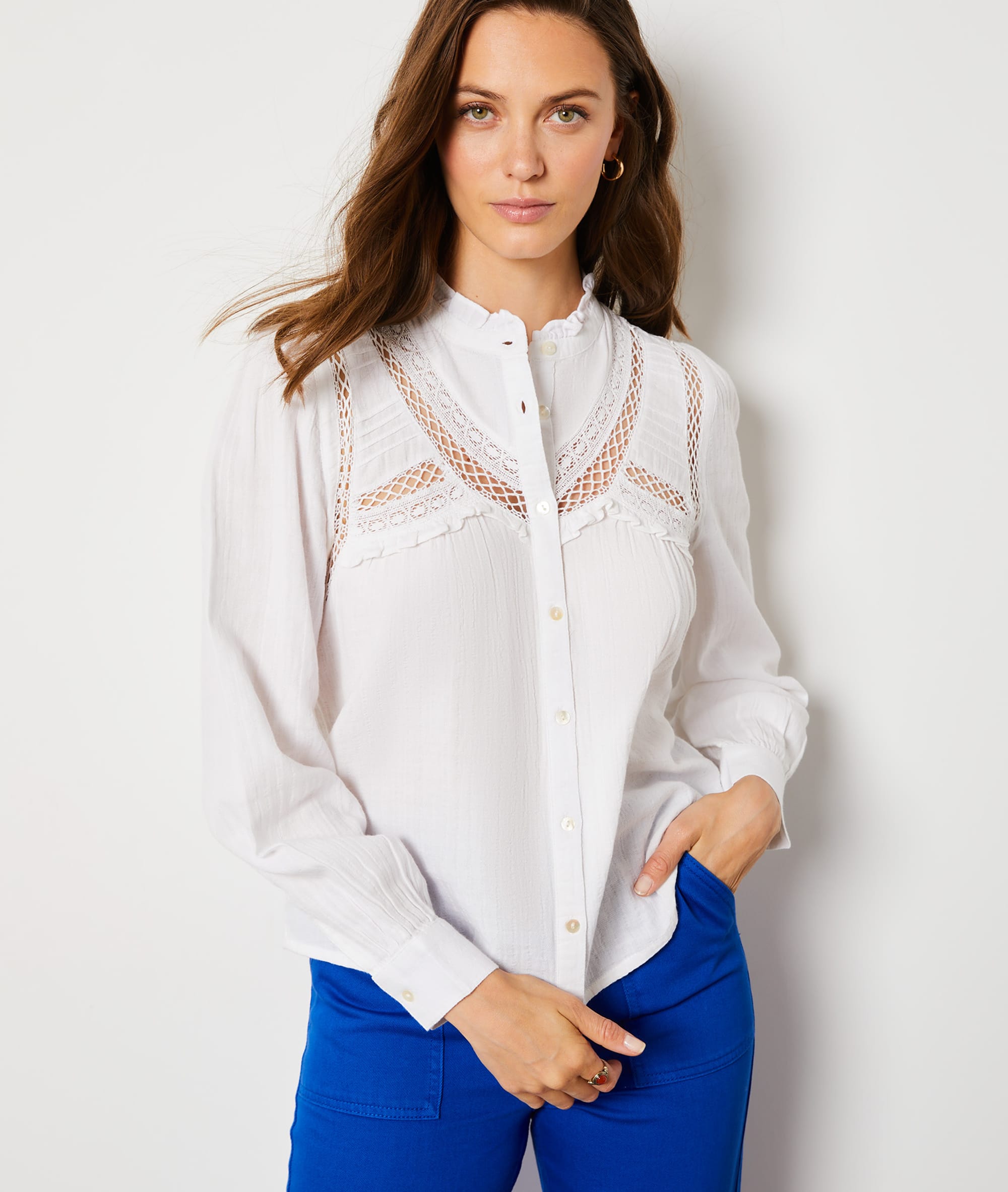 Chemise détails ajourés