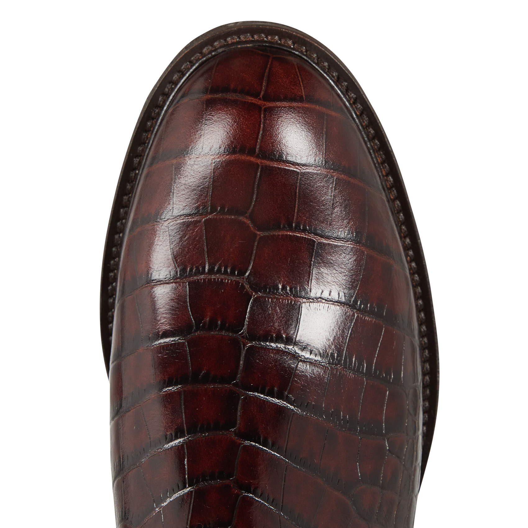 A1340 - Bottines plates en cuir | Marron