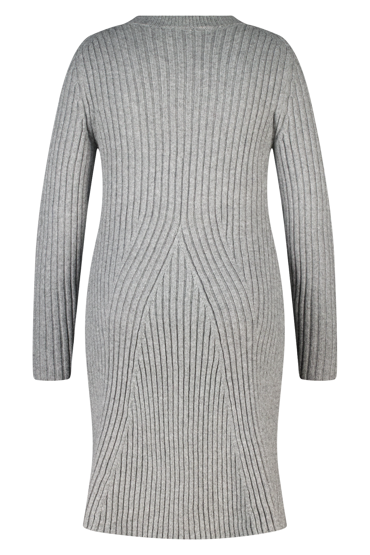 Gebreide fit & flare jurk Grijs