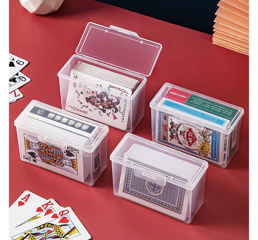 Sabam - Transparante plastic pokerkaarten opbergdoos / set