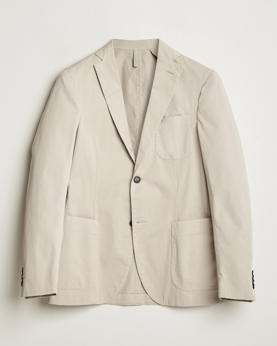 Incotex Unconstructed Comfort Cotton Blazer Light Beige