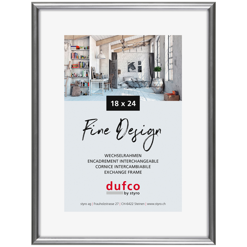 Dufco Bilderrahmen, 18 x 24 cm, silber