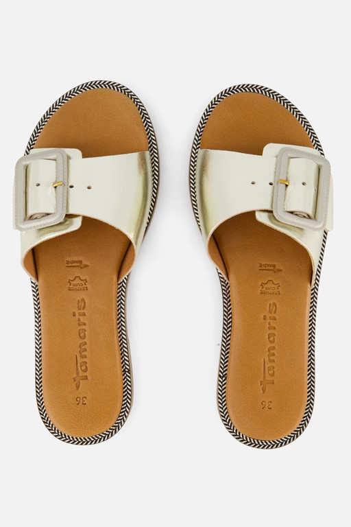 Tamaris Slippers goud Leer