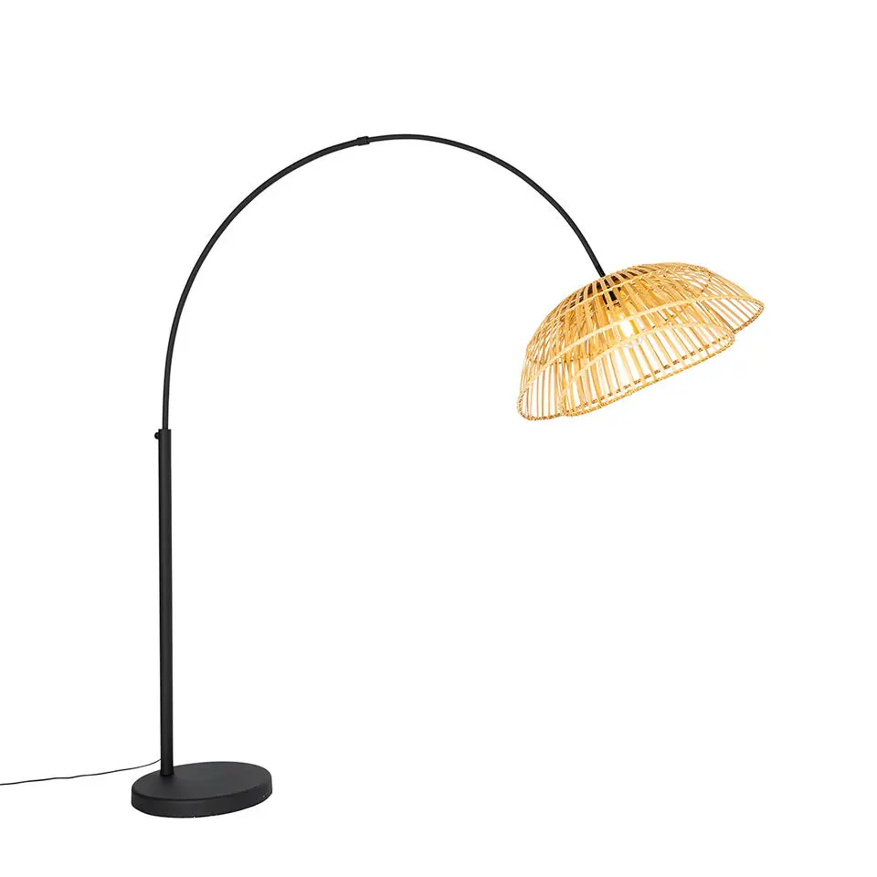Qazqa booglampen pua crème e27