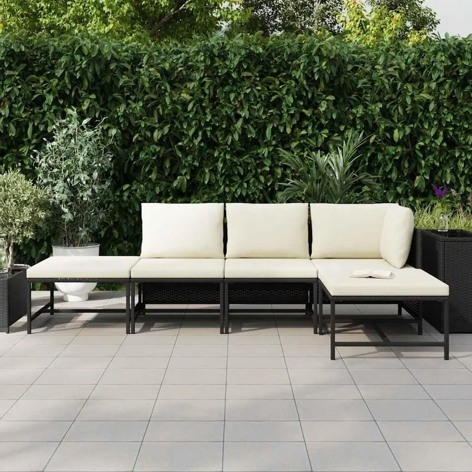 vidaXL - Tuinstoel - Zwart - Rattan
