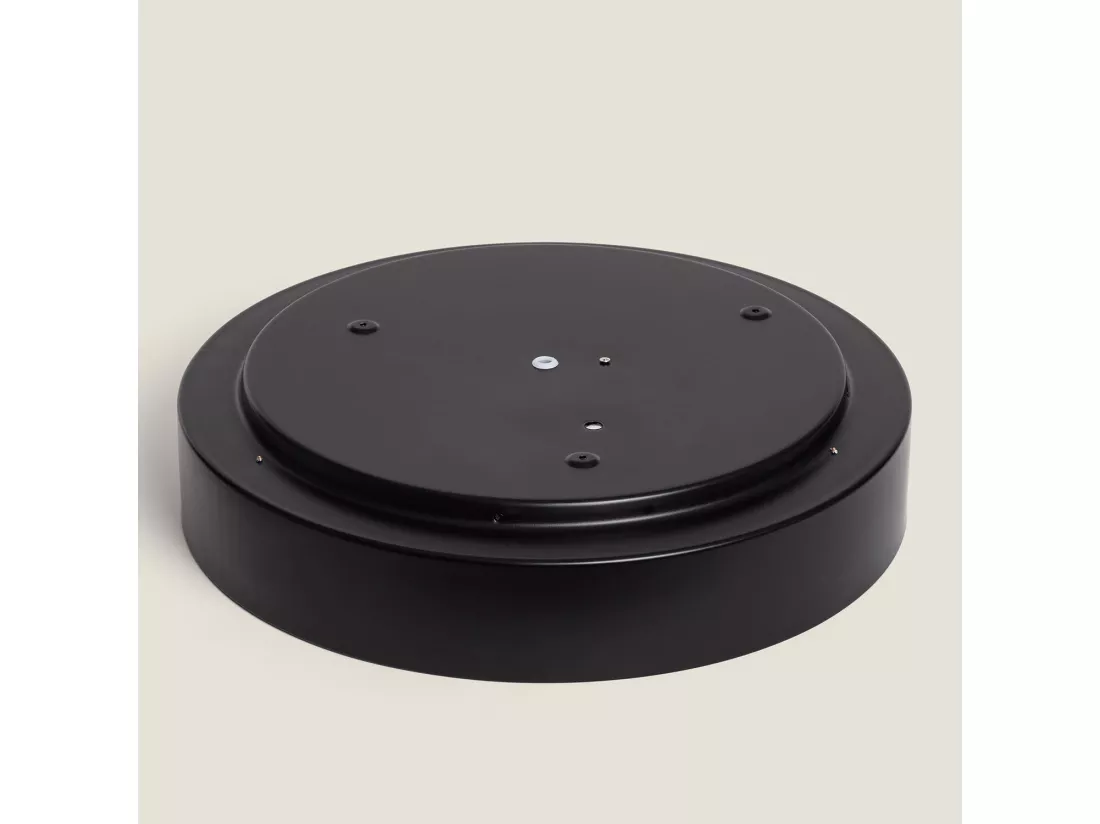 Plafonnier LED Rond Métal 20W CCT Sélectionnable Broadway Ø450 mm Noir / Or