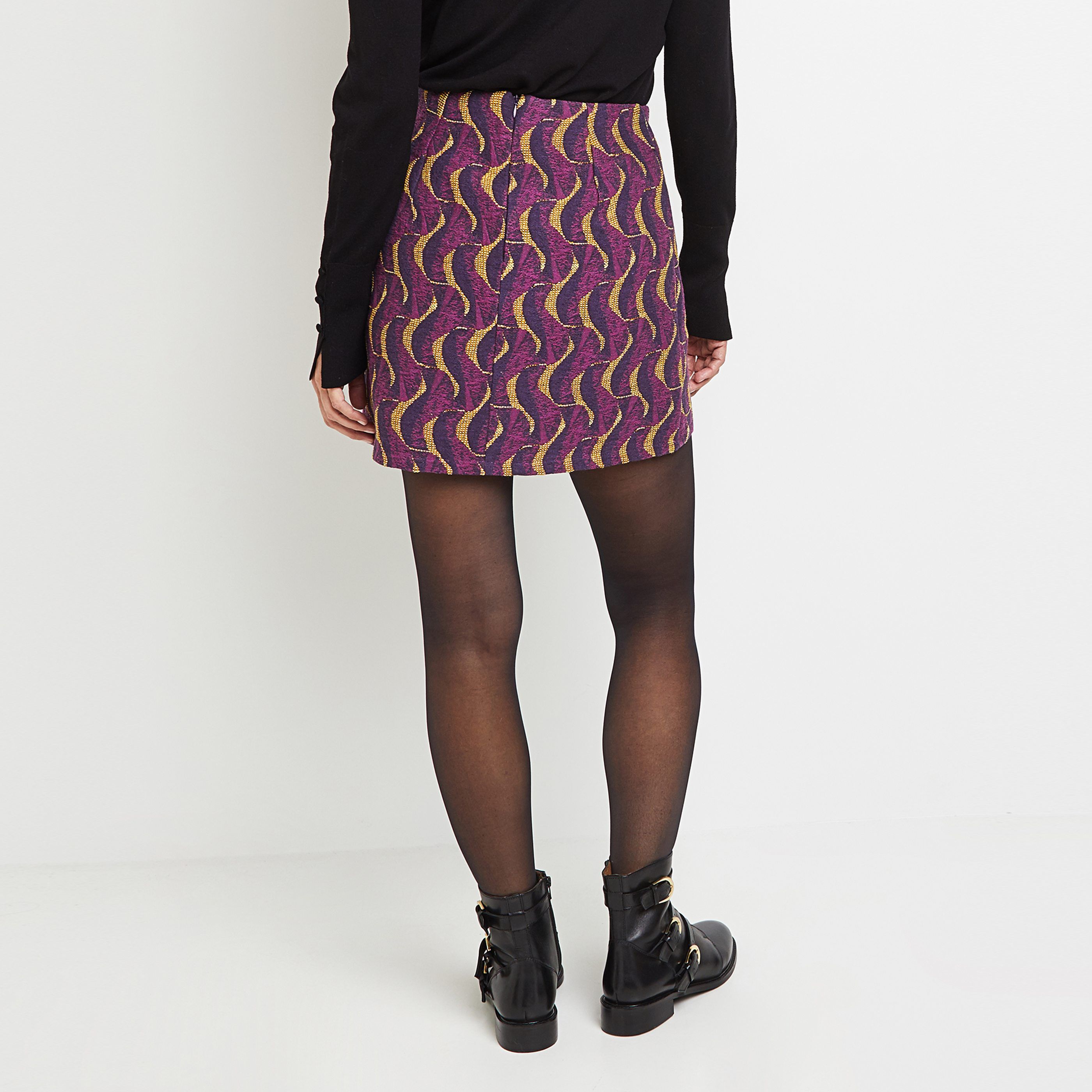 Jupe trapèze jacquard femme - IMPRIME