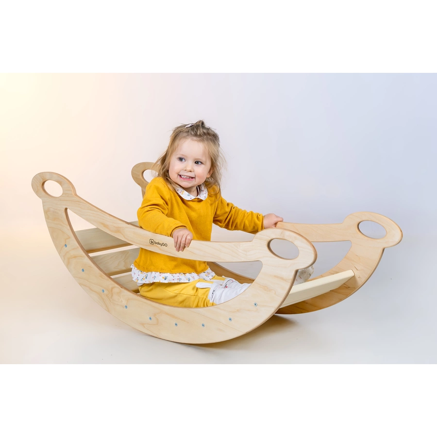 babyGO Bogenwippe mit Polster, beige