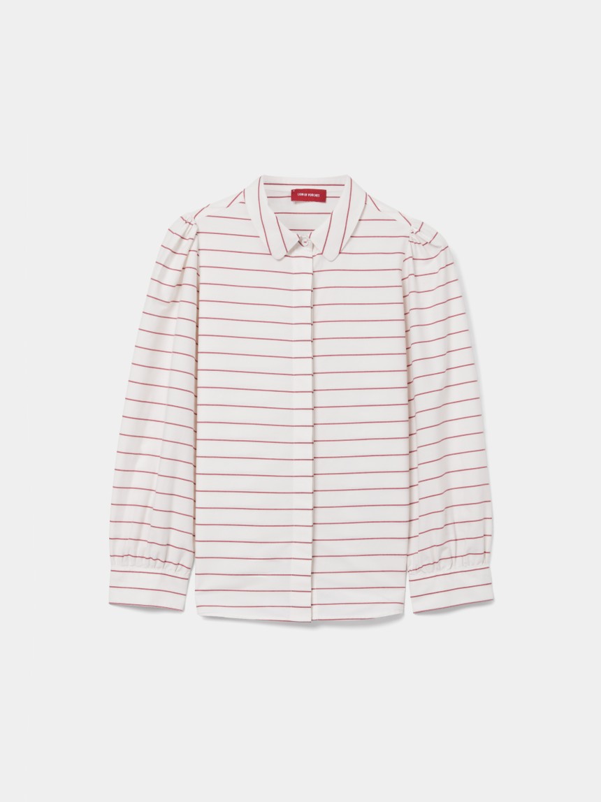 Camisa de riscas em algodão