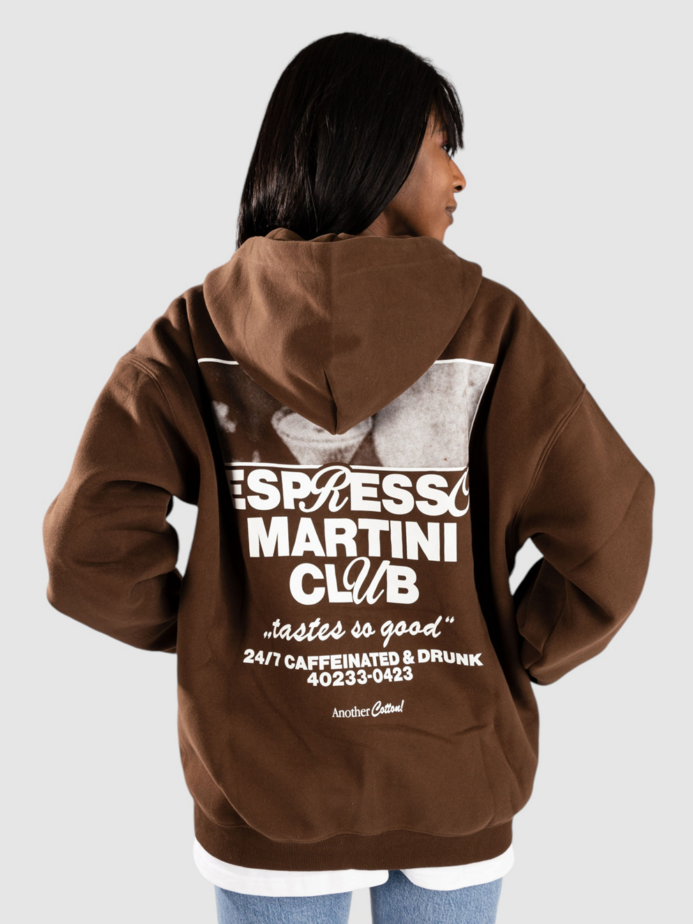 Another Cotton Lab Espresso Martini Oversized Zip Hoodie chocolate