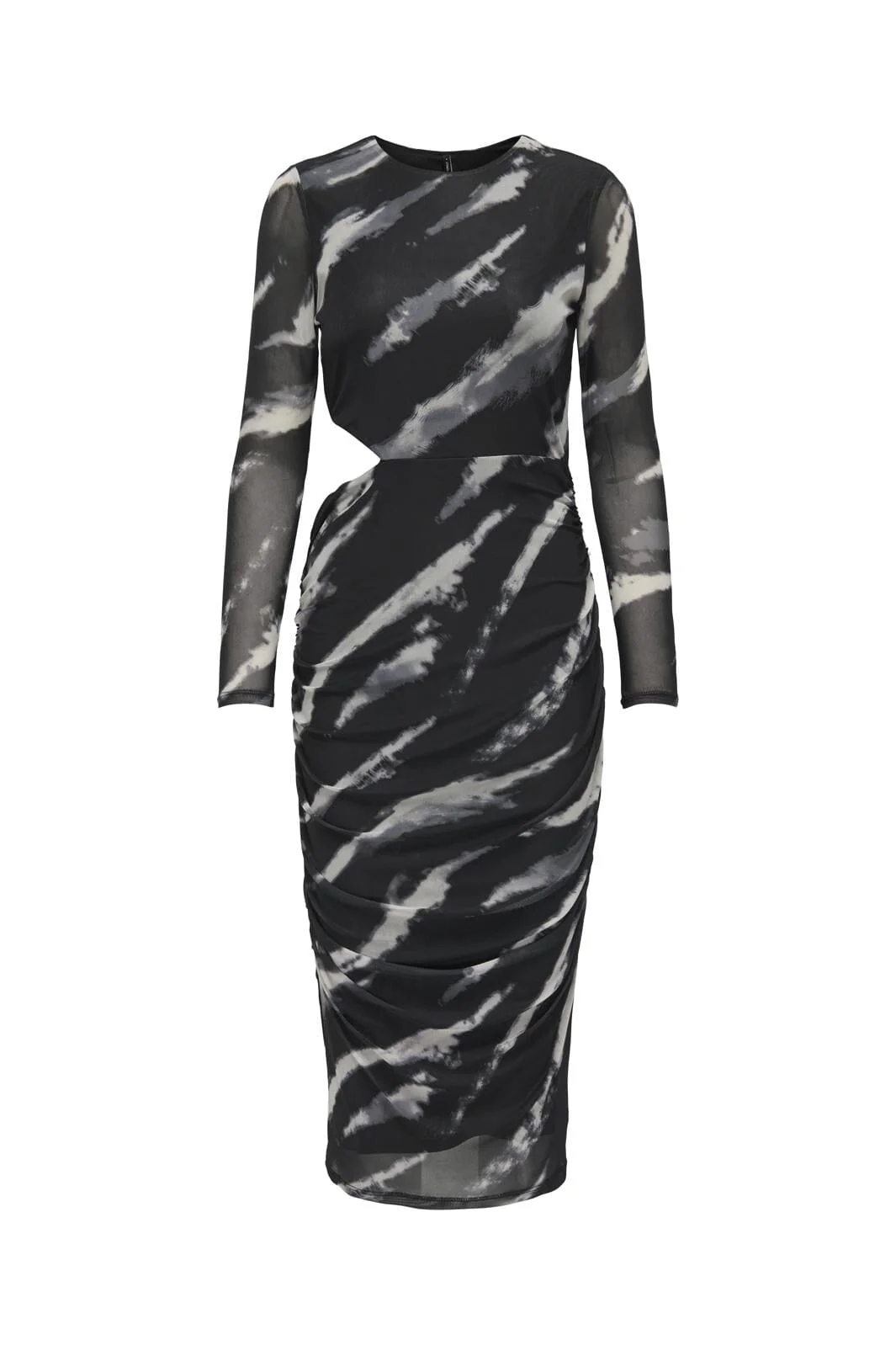 Only Onlparis L/S O-Neck Sidecut Dress 4603850 black gradiant