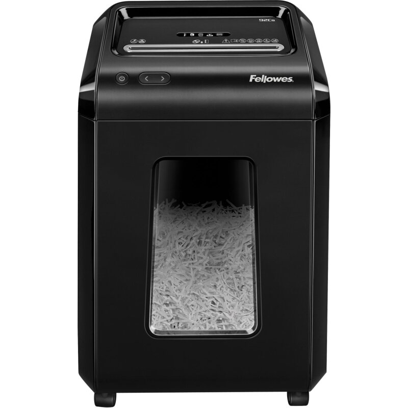 Fellowes Powershred 92Cs destructeur de papier Découpage en bandes Noir