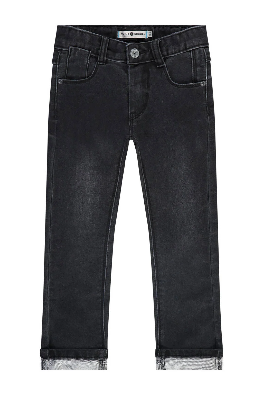 Stains&Stories straight leg jeans black denim