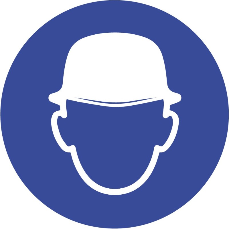 panneau rond casque obligatoire